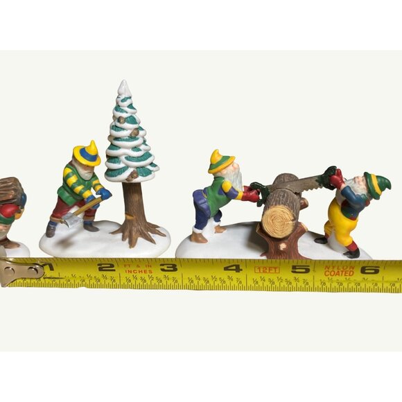 Heritage Village Collection Woodsmen Elves Set Of 3 Porcelain Accessories - Picture 9 of 10
